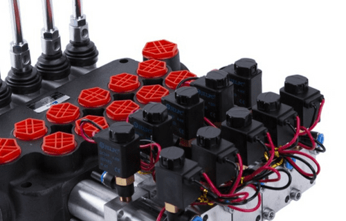 5 Lever Valve - Tilt Slide Recovery Truck All Levers Fitted With Pneumatic/24v Solenoid Controls
