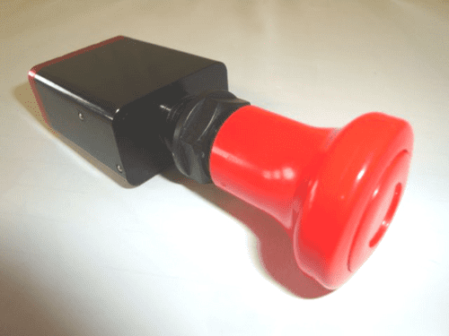 Push Pull In Cab Control Switch With Air Handbrake Interlock 4mm - 2.1100M (Red)