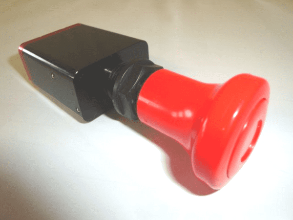 Push Pull In Cab Control Switch With Air Handbrake Interlock 4mm - 2.1100M (Red)