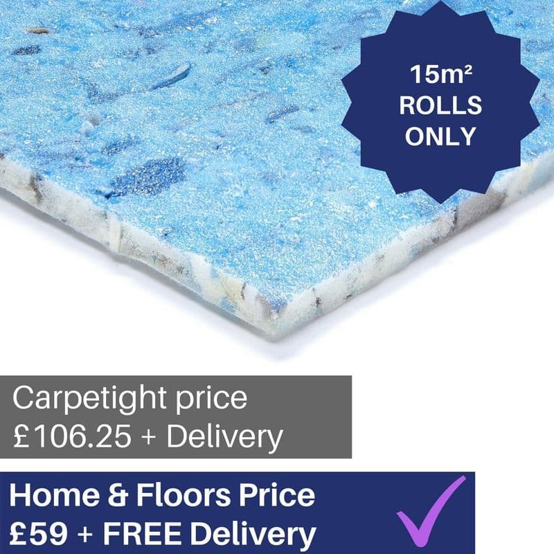 8mm Regal Deluxe carpet underlay 15m ROLLS
