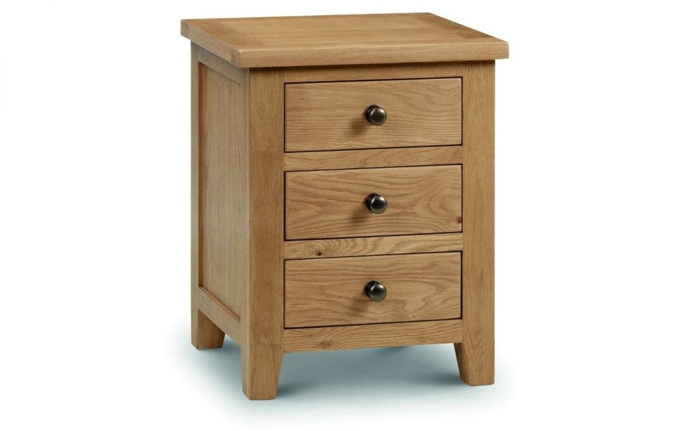 Devon Oak 3 Drawer bedside