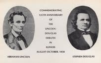 125th Anniversary Of Illinois Lincoln Douglas 1858 Debates USA Postcard