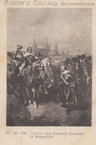 1632 Frederik Hendrik Siege of Maastricht Old Dutch Trade Card