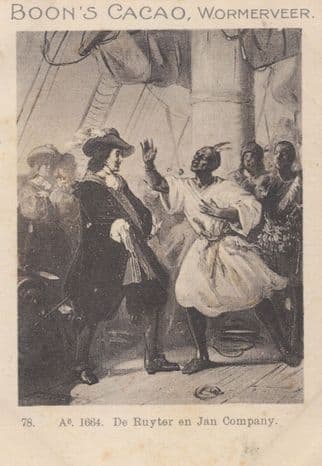 1664 De Ruyter De Jan Company Africa Voyage Ship Trade Card