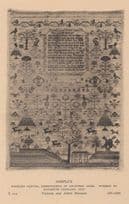 1752 Antique Woollen Canvas Elizabeth Cridland V&A Museum Postcard
