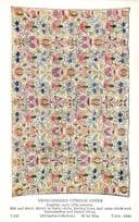 17th Century Antique Embroidered Basket Filling Cushion Cover Postcard