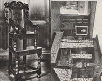 17th Century Medieval Babys Chair Four Poster Bed 2x Postcard s