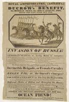 1828 Victorian Invasion War Of Russia Theatre Programme Postcard