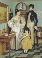 1835 Satin Wedding Dress Strapped Trousers Suit Victorian View Postcard Museum