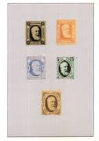 1884 Victorian Telephone Stamps Colonel Jackson British Telecom Chairman Postcard