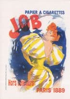 1889 Victorian French Papier A Cigarettes Paris Poster Postcard