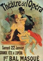 1894 French Opera Masquerade Theatre Carnival Poster Postcard