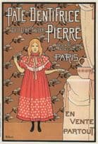 1896 Old Victorian French Toothpaste Advertising Poster Postcard