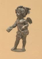 1900 German Child Old Postman Porcelain China Statue Rare Postcard