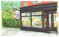 192 Books New York City Bookstore Shop Oil Painting Postcard
