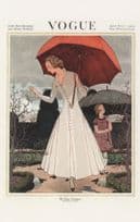 1922 Brides Fashion Long White Button Edwardian Dress Postcard