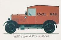 1927 Leyland Royal Mail Van Trojan 10 Cwt Transportation Rare Postcard