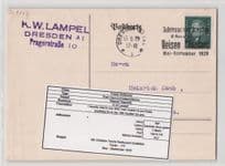 1929 Dresden Restaurant Exhibition Germany Old History Postcard