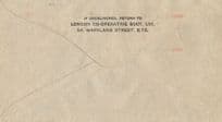 1930 London Co Op Operative Society Rare Official Old Envelope