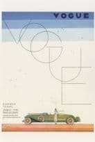 1930 Saloon Limousine Classic Car Vogue Magazine Postcard