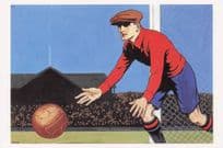 1930s Football Goalkeeper Poster FIFA Postcard
