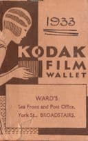 1933 Broadstairs Kent Kodak Camera Post Office Film Wallet