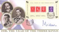 1936 The Year Of Three Kings Hand Signed Prince Michael Kent FDC SEALED