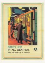 1939 London Transport Green Line District Underground Poster