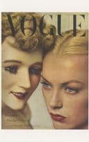1945 WW2 Beauty Long Eyelashes Mascara Make Up Magazine Postcard