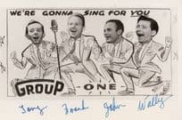 1950s Music Crooner Pop Music Band Unidentified Hand Signed Photo