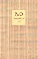 1957 SS Strathmore Oriental Steam Navigation Company P&O Passenger List