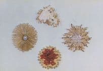 1960s Gold Brooches Baroque Pearl Jewellery Diamonds Postcard