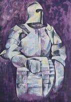 1960s London Knight Armour Transport Painting Poster Postcard