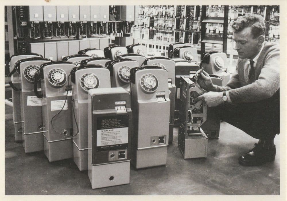 1960s Old British Pay Phone Norwich 1962 Inspection Postcard
