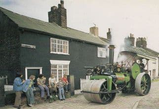 1970s Children Watching Aveling & Porter 10 Ton Alison Tractor Postcard