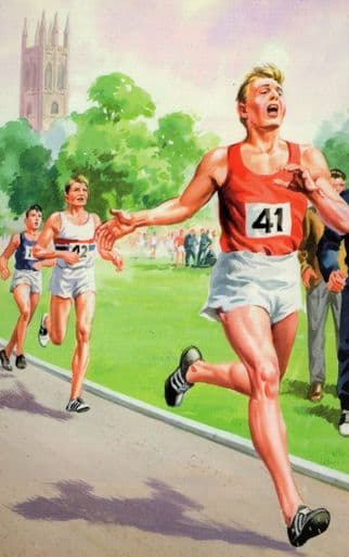 1970s Guiness Book Of Records Athlete Athetics Ladybird Book Postcard