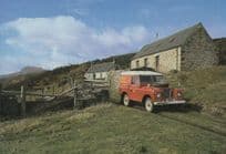1970s Scottish Postal Van Delivering To Scotland Farm Postcard
