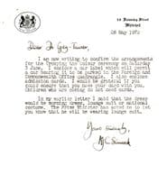1972 Royal Trooping The Colour 10 Downing Street Hand Signed Letter