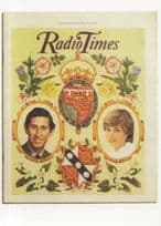 1981 Prince Charles Princess Diana Royal Wedding Radio Times Postcard