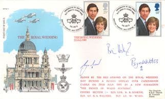 1981 Royal Wedding Day Princess Diana Red Arrows Team Hand Signed FDC