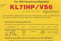 1983 Amateur Radio Hong Kong DXPedition QSL Card