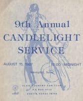 1987 Elvis Presley Remembrance Candlelight Service Programme