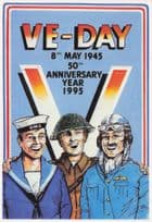 1995 VE Day Anniversary Mayfair London Poster Postcard