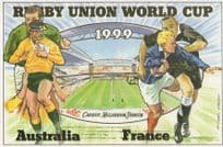 1999 Rugby Union World Cup Australia France Winners Postcard