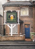 2.2 Kids Family DRUNK At Home Pub Sign UNIQUE London Photo Agency Art Postcard
