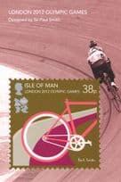 2012 Olympic Games Cycling 38p Bicycle Race Isle Of Man Postcard