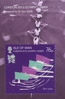 2012 Olympic Games Rowing Boat Race 76p Stamp Isle Of Man Postcard