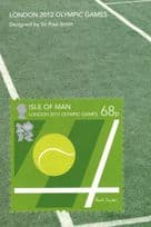 2012 Olympic Games Tennis 68p London Isle Of Man Postcard