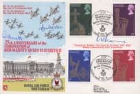25th Anniversary Of Queen Elizabeth Coronation Wattisham Hand Signed FDC