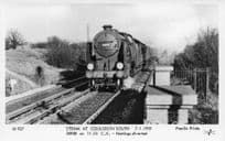 30908 Train Coulsdon South Station in 1951 Pamlin Prints Railway RPC Postcard